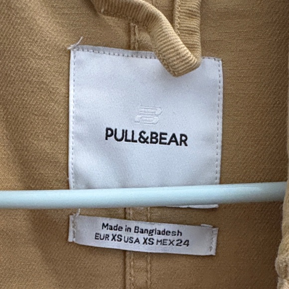 Pull&Bear Utility Field Jacket Women’s Size XS Oversized Tan 100% Cotton - Picture 2 of 11